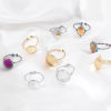 Изображение 304 Нержавеющая Сталь Открытый Кольца Разноцветный Основы для Кабошонов 1 ШТ