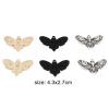 Image de Pendentifs Halloween en Alliage de Zinc Multicolore Papillon de nuit Crânes 4.3cm x 2.7cm, 10 Pcs