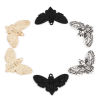 Image de Pendentifs Halloween en Alliage de Zinc Multicolore Papillon de nuit Crânes 4.3cm x 2.7cm, 10 Pcs