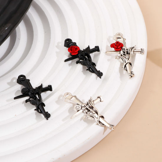 Immagine di Lega di Zinco Religione Ciondoli Croce 3.8cm x 2.3cm, 10 Pz
