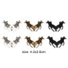 Picture of Zinc Based Alloy Religious Connectors Charms Pendants Multicolor Halloween Bat Animal Cross 4.2cm x 2.6cm