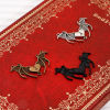 Picture of Zinc Based Alloy Religious Connectors Charms Pendants Multicolor Halloween Bat Animal Cross 4.2cm x 2.6cm