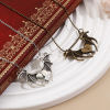 Picture of Zinc Based Alloy Religious Connectors Charms Pendants Multicolor Halloween Bat Animal Cross 4.2cm x 2.6cm