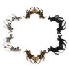 Picture of Zinc Based Alloy Religious Connectors Charms Pendants Multicolor Halloween Bat Animal Cross 4.2cm x 2.6cm