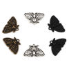 Picture of Zinc Based Alloy Insect Charms Multicolor Moth Moon Phases 25mm x 16mm