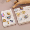 Imagen de 304 Acero Inoxidable Colección Flora Pendientes Con Tapones Post/ Wire Size: (21 gauge), 4 Unidades
