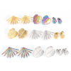 Imagen de 304 Acero Inoxidable Colección Flora Pendientes Con Tapones Post/ Wire Size: (21 gauge), 4 Unidades