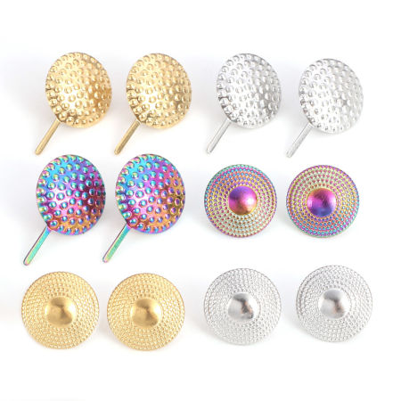 304 Edelstahl Geometrie Serie Ohrring Ohrstecker Mit Stöpsel Drahtstärke: (21 gauge), 4 Stück