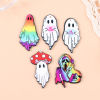 Imagen de Acrílico Halloween Colgantes Halloween Fantasma Multicolor Doble Cara 5 Unidades