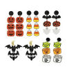 Imagen de Acrílico Gótico Pendientes Multicolor Halloween Murciélago Halloween Calabaza 1 Par