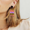 Imagen de Acrílico Lindo Pendientes Multicolor Halloween Fantasma Cráneo 1 Par