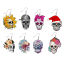 Picture of Resin Day Of The Dead Earrings Multicolor Sugar Skull Flower