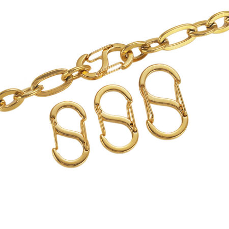 304 Acero Inoxidable Clip de Hebilla de Mosquetón en Forma de S Multicolor 2 Unidades