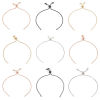 Picture of Brass Box Chain Semi-finished Adjustable Slider/ Slide Bolo Bracelets For DIY Handmade Jewelry Making Multicolor 23cm(9") long