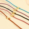 Picture of Polyester Braided Semi-finished Bracelets For DIY Handmade Jewelry Making Accessories Findings Multicolor Adjustable 20.5cm(8 1/8") long
