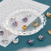Picture of 304 Stainless Steel Ear Post Stud Earrings Half Moon Multicolor Owl