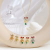 Picture of Brass Christmas Charms Multicolor Bell 3D Multicolour Cubic Zirconia 25mm x 12mm