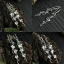 Imagen de Retro Pendientes Plata Antigua Flor de vid Hoja Multicolor Rhinestone 1 Par