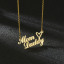 Image de 1 Pièce Collier Prénom Personnalisé Pendentif Breloque de Lettre Personnalisé en 304 Acier Inoxydable