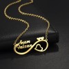 Изображение 1 ШТ 304 Нержавеющая Сталь Индивидуальное имя Ожерелье Персонализированная подвеска с буквой