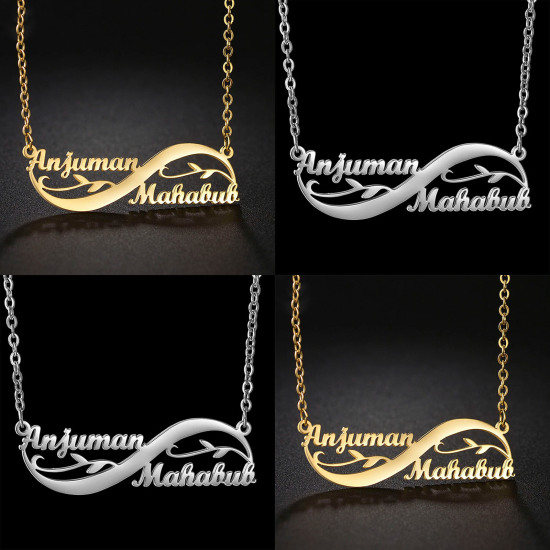 Immagine di 1 Pz 304 Acciaio Inossidabile Collana con Nome Personalizzato Ciondolo con Lettera Personalizzata