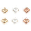 Picture of Brass Valentine's Day Charms Multicolor Heart 3D 11mm x 8mm