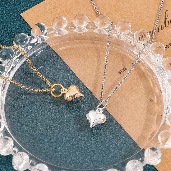 Immagine di Ottone San Valentino Charms Multicolore Cuore 3D 11mm x 8mm, 10 Pz