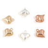 Picture of Brass Valentine's Day Charms Multicolor Heart 3D 11mm x 8mm