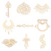 Picture of Iron Based Alloy Filigree Stamping Connectors Charms Pendants Multicolor Spiral Sun Rays Hollow