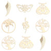 Picture of Iron Based Alloy Filigree Stamping Pendants Multicolor Moth Moon Phases Hollow