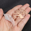 Picture of Iron Based Alloy Filigree Stamping Pendants Multicolor Moth Moon Phases Hollow