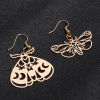 Picture of Iron Based Alloy Filigree Stamping Pendants Multicolor Moth Moon Phases Hollow