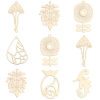 Picture of Iron Based Alloy Filigree Stamping Pendants Multicolor Flower Hollow