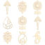 Picture of Iron Based Alloy Filigree Stamping Pendants Multicolor Flower Hollow