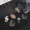 Picture of Iron Based Alloy Filigree Stamping Pendants Multicolor Flower Hollow
