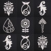 Picture of Iron Based Alloy Filigree Stamping Pendants Multicolor Flower Hollow