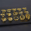 Picture of Stainless Steel Customized Name Personalized Letter Open Adjustable Rings Gold Plated