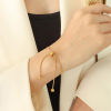 Изображение 316 Stainless Steel Snake Chain Adjustable Slider/ Slide Bolo Bracelets 25cm(9 7/8") long, 1 Piece