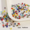 Picture of Glass Beads For DIY Jewelry Making Bicone Multicolor Faceted About 4mm x 4mm