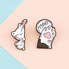 Picture of Cute Pin Brooches Cat Animal Paw Print Multicolor Enamel