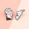Picture of Cute Pin Brooches Cat Animal Paw Print Multicolor Enamel