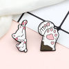 Picture of Cute Pin Brooches Cat Animal Paw Print Multicolor Enamel