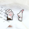 Picture of Cute Pin Brooches Cat Animal Paw Print Multicolor Enamel