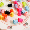 Picture of Acrylic Beads For DIY Jewelry Making Multicolor Halloween Ghost Painted About 17mm x 15mm