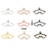 Picture of Zinc Based Alloy Halloween Charms Multicolor Halloween Bat Animal Hollow 24mm x 14mm