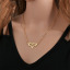 Picture of 304 Stainless Steel Customized Name Necklace Personalized Letter Charm Pendant Deer Horn/ Antler Multicolor 45cm(17.7") long