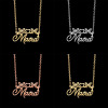 Picture of 304 Stainless Steel Customized Name Necklace Personalized Letter Charm Pendant Butterfly Animal Heart Multicolor 45cm(17.7") long