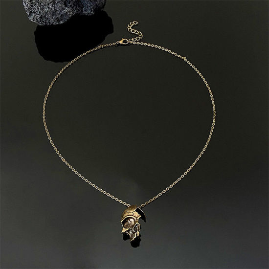 Bild von Gotisch Anhänger Halskette Bunt Halloween-Skelett-Schädel 1 Strang