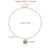 Picture of Stylish Pendant Necklace Gold Plated Christmas Snowflake Christmas Tree Imitation Pearl