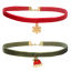 Immagine di Elegante Strozzatore Collana Oro Placcato Multicolore Natale Fiocco di Neve Sonaglio Smalto 1 Pz